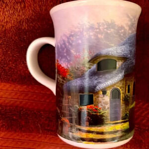 Vintage Thomas Kinkade Lilac Cottage cup